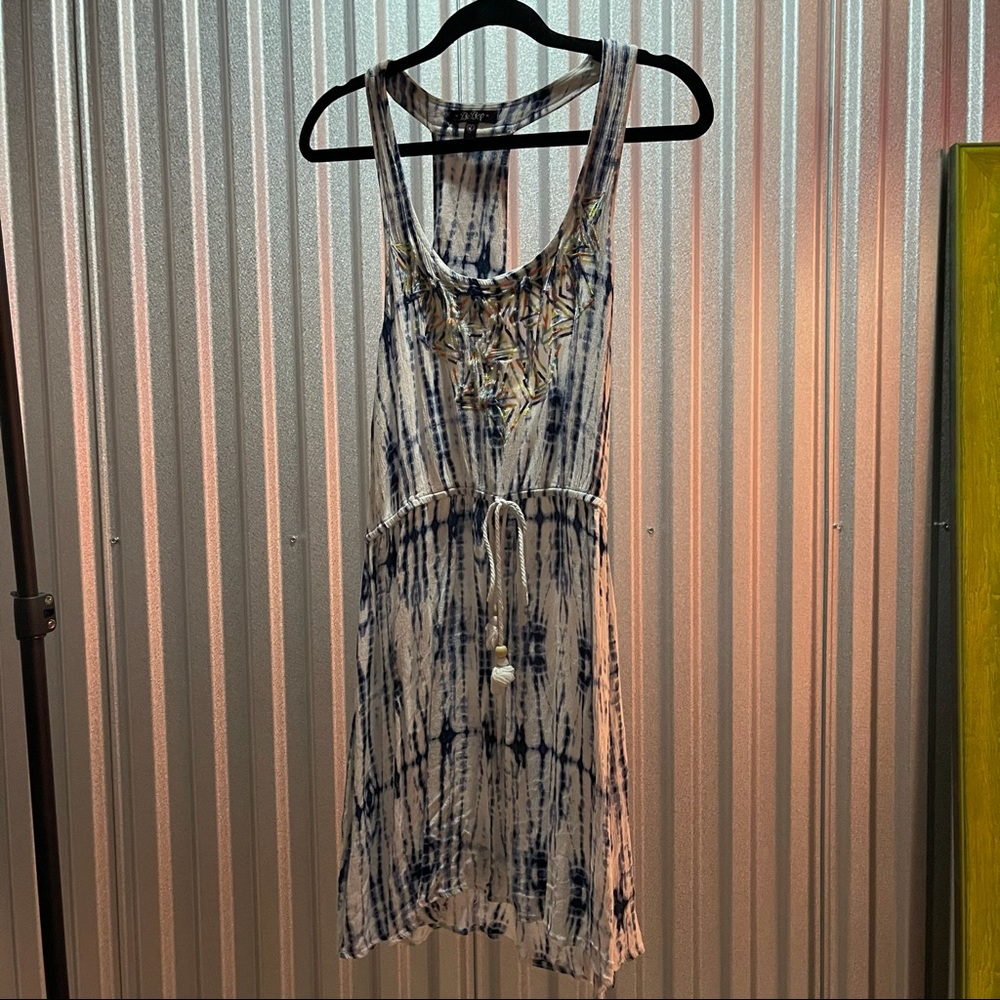 Tie dye beach cover up dress